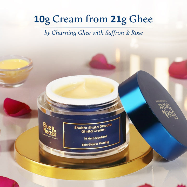 Women's Shata Dhauta Ghrita Face Cream for Skin  Glow & Firming(19 herbs, 50g)