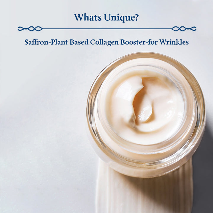 Shubhr Women's Saffron & Sandalwood Anti Ageing Face Cream for Collagen Boost And Deep Moisturization (14 Herbs, 50g)