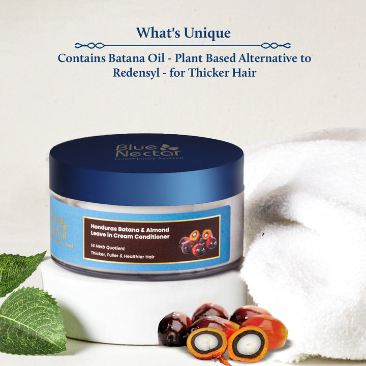 Batana & Almond Leave-In Conditioner for Soft, Smooth, and Manageable Hair (14 Herbs, 200g)