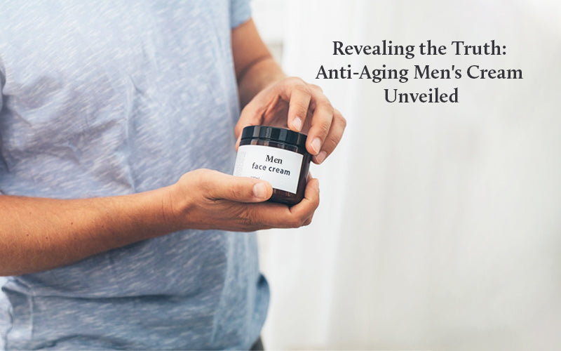 men is opening the jar of anti aging men's cream 