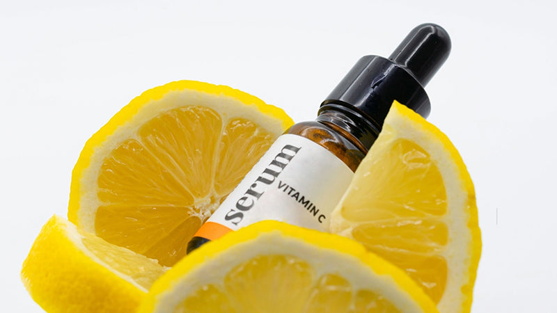 Vitamin c face serum for face with lemon  