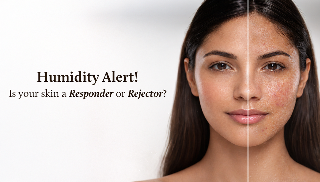 lady half face has been shown oily and half cleared 