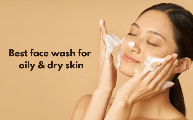 Girl is applying ayurvedic face wash on her face