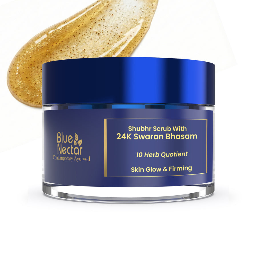 Gold face scrub with 24 K swarna bhasma