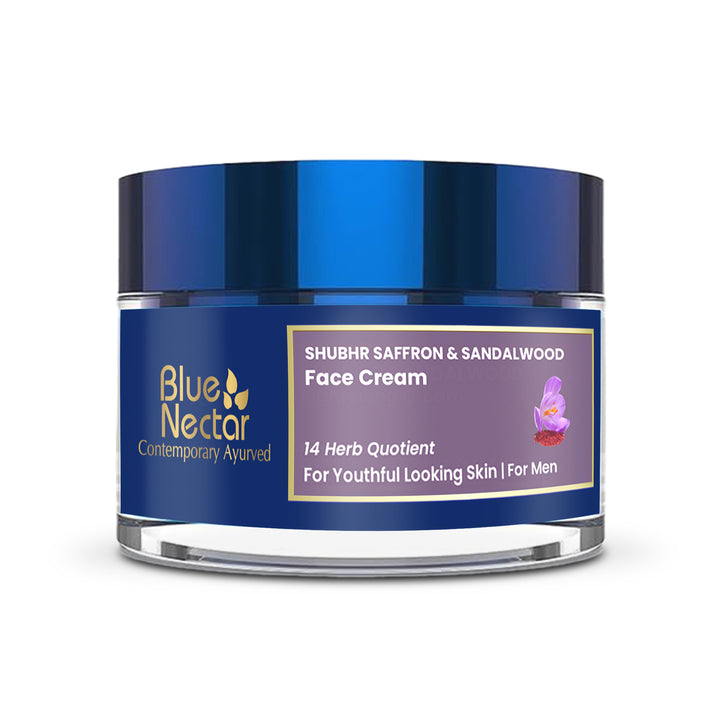 Shubhr Anti Aging Face Cream for Men with Saffron & Sandalwood (14 Herbs, 50g)