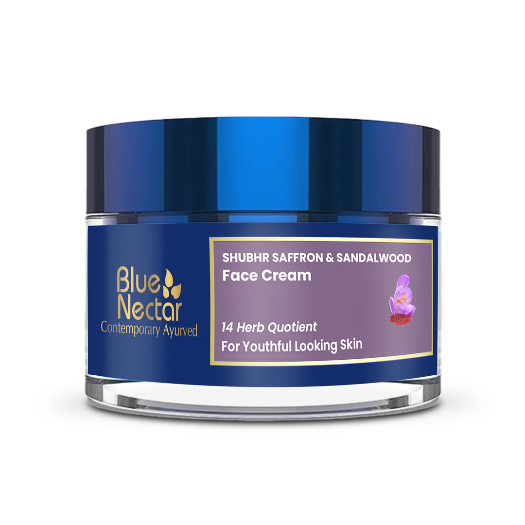 Shubhr Anti Aging Face Cream for Women with Saffron and Sandalwood (14 herbs, 50g)