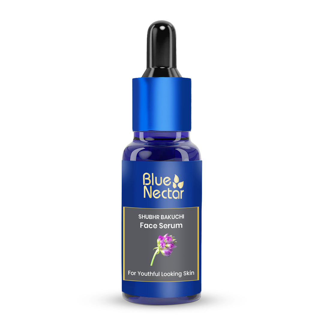 Bakuchi Face Serum bottle with dropper on a white background
