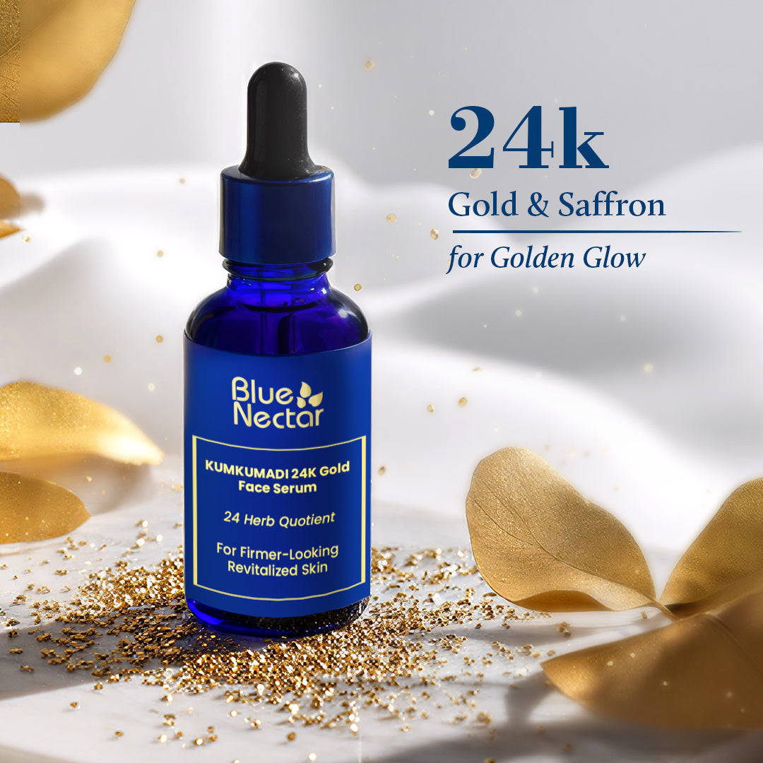 Kumkumadi 24K gold serum for skin firming and radiance