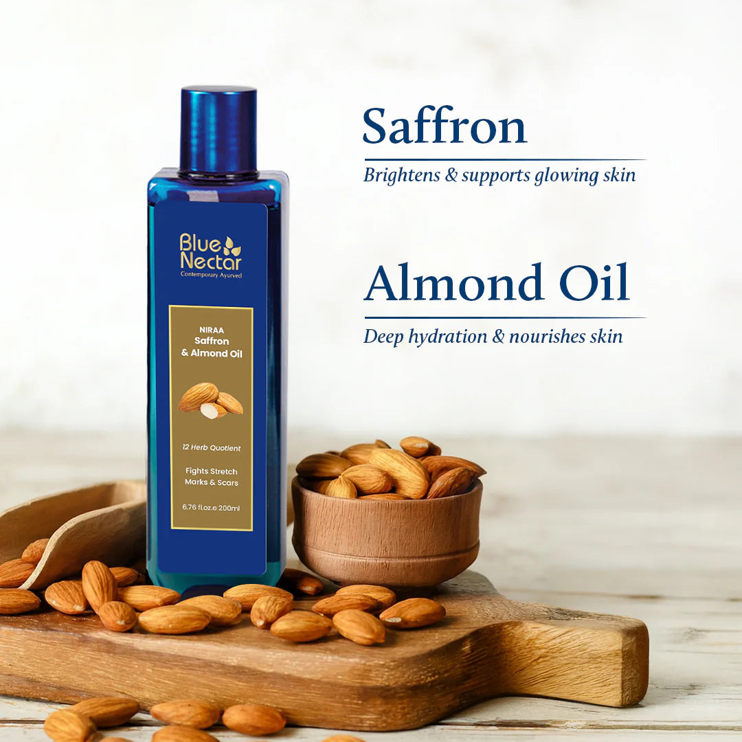 Saffron & almond stretch mark oil | Chemical free