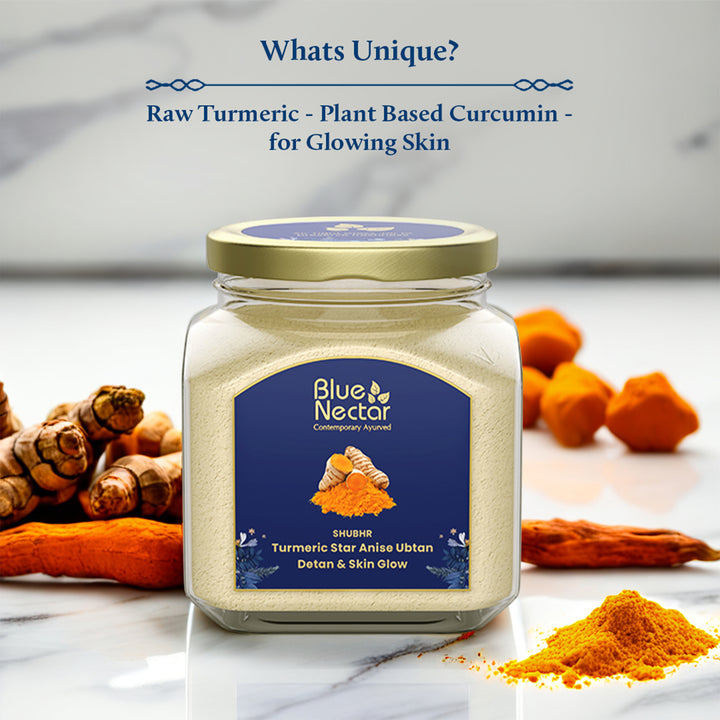Turmeric Ubtan Powder Face Pack for Glowing Skin (9 herbs, 100gm + 15gm)