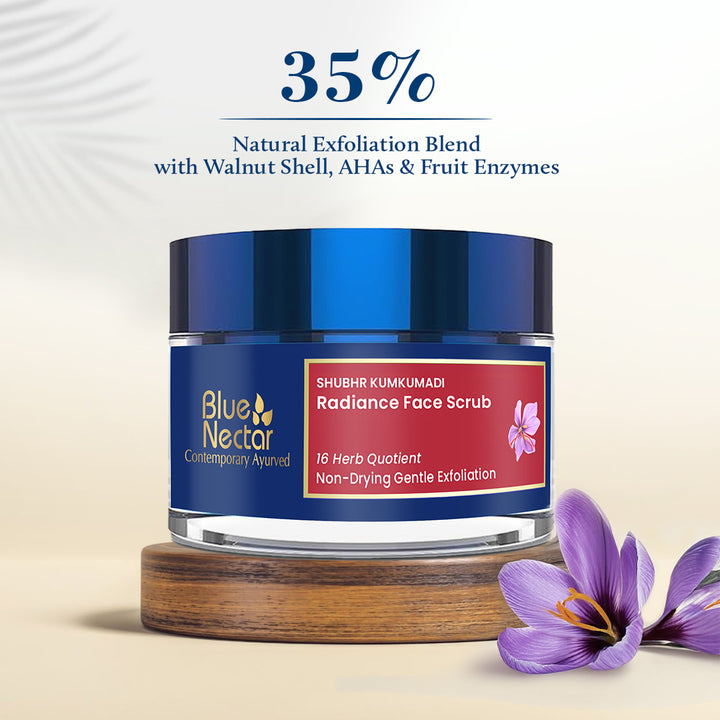 Shubhr Kumkumadi Natural Face Scrub for Glowing Skin (16 Herbs, 50g)