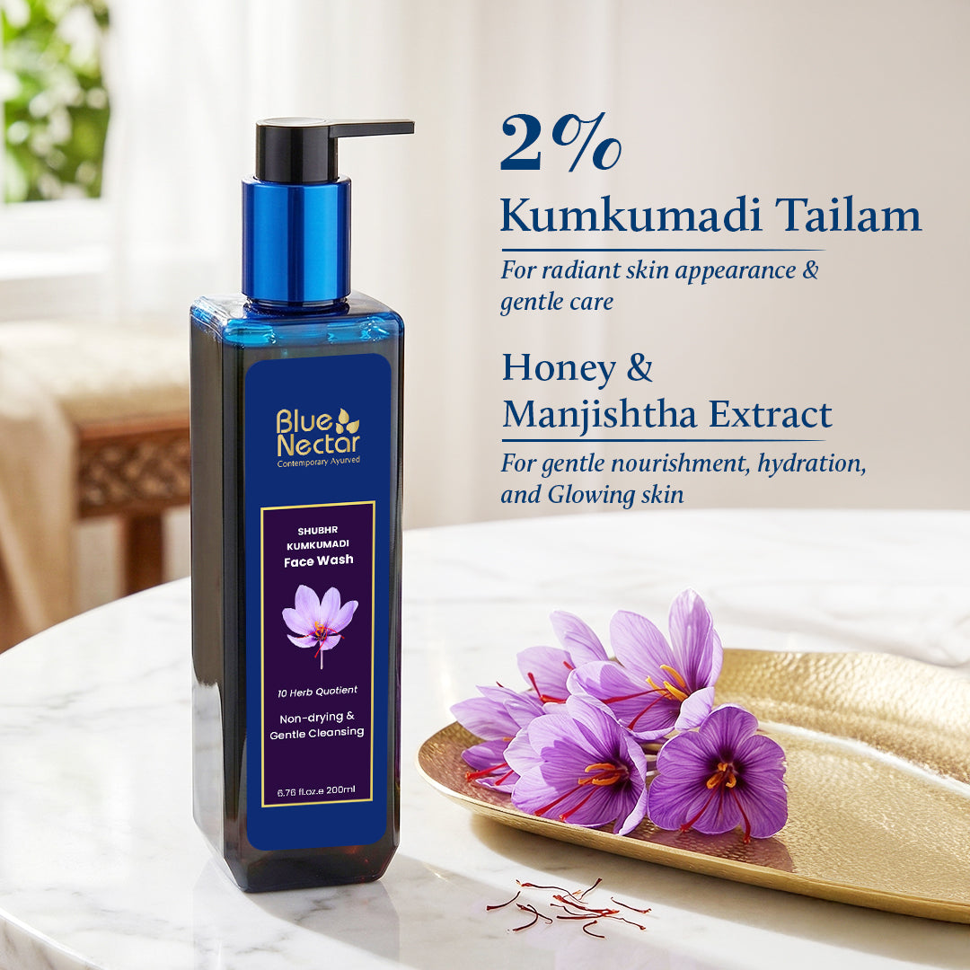 Kunmkumadi face wash for gentle cleansing | 2% kumkumadi tailam