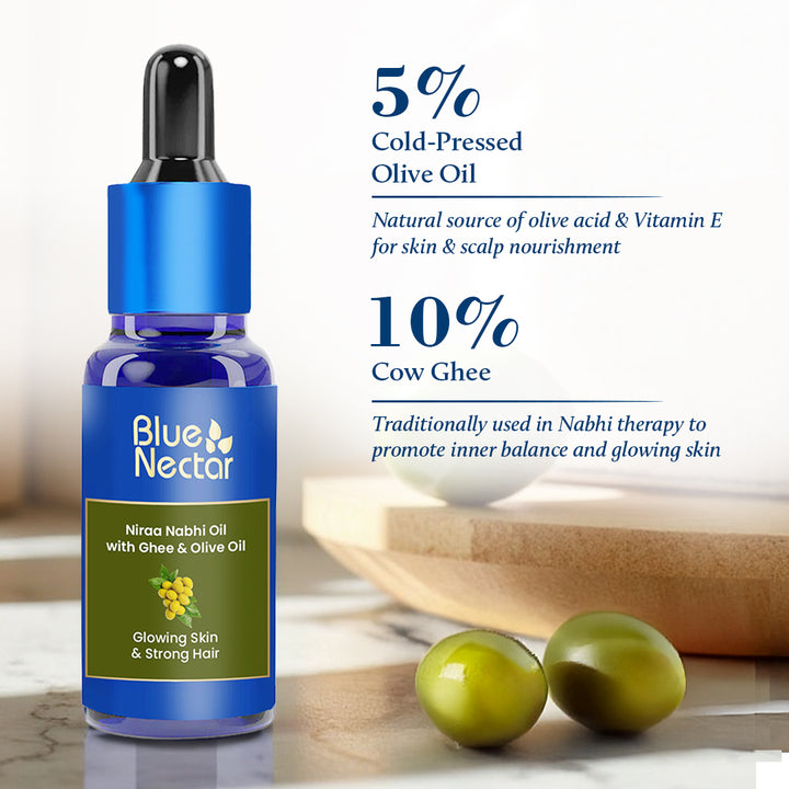 Nabhi Oil with Ghee & Olive Oil for Skin Glow & Strong Hair (22 Herbs)