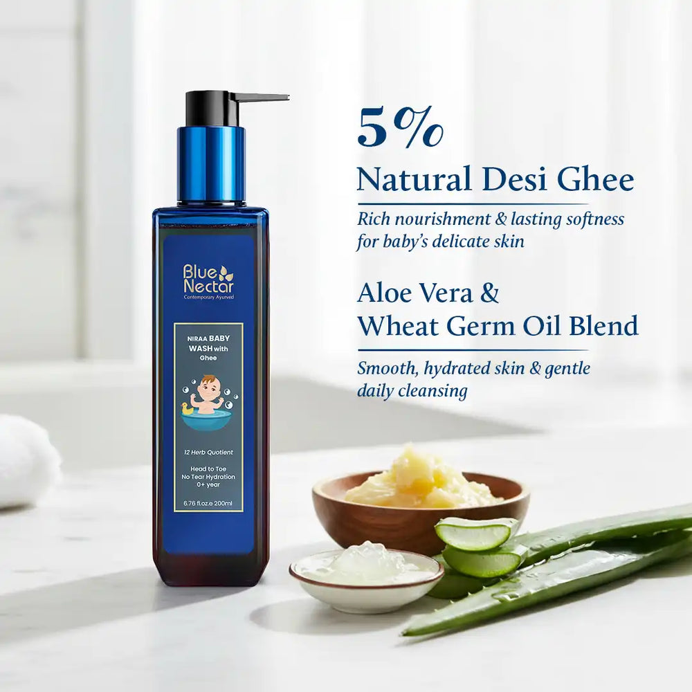 Natural baby body wash with ghee  5% Natural Ghee