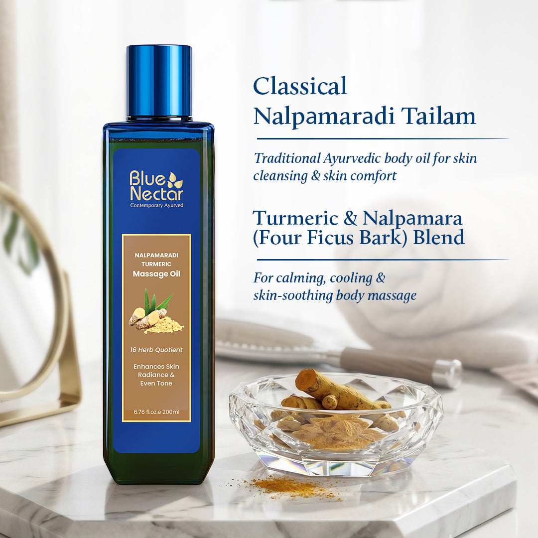 Nalpamaradi Thailam body oil for skin brightening | Turmeric & Nalpamara Blend