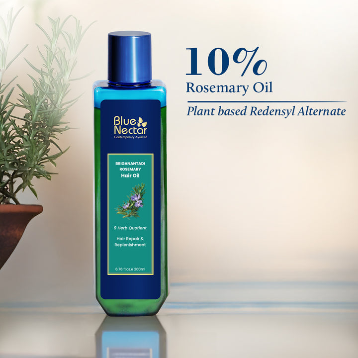 Rosemary Oil for Hair Growth and Hair Fall Control (9 Herbs)