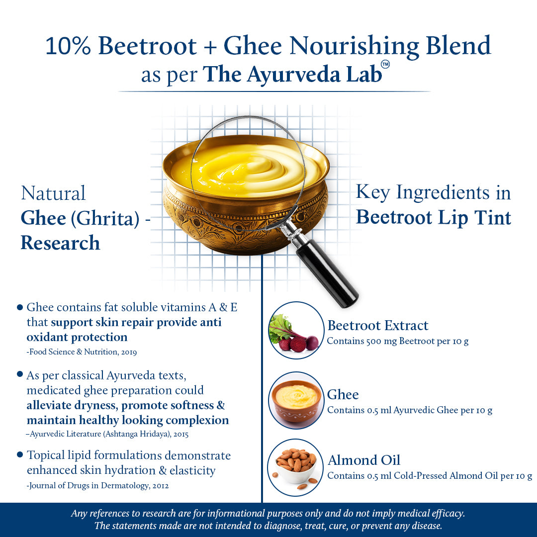 Shubhr Lip Tint, Cheek & Eye Tint with Nourishing Ghee & Shea Butter (10g)