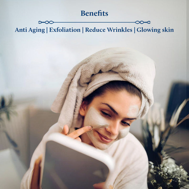 Almond Flax Seed Anti Aging Face Ubtan Powder (12 herbs, 100 g + 15 g Free)