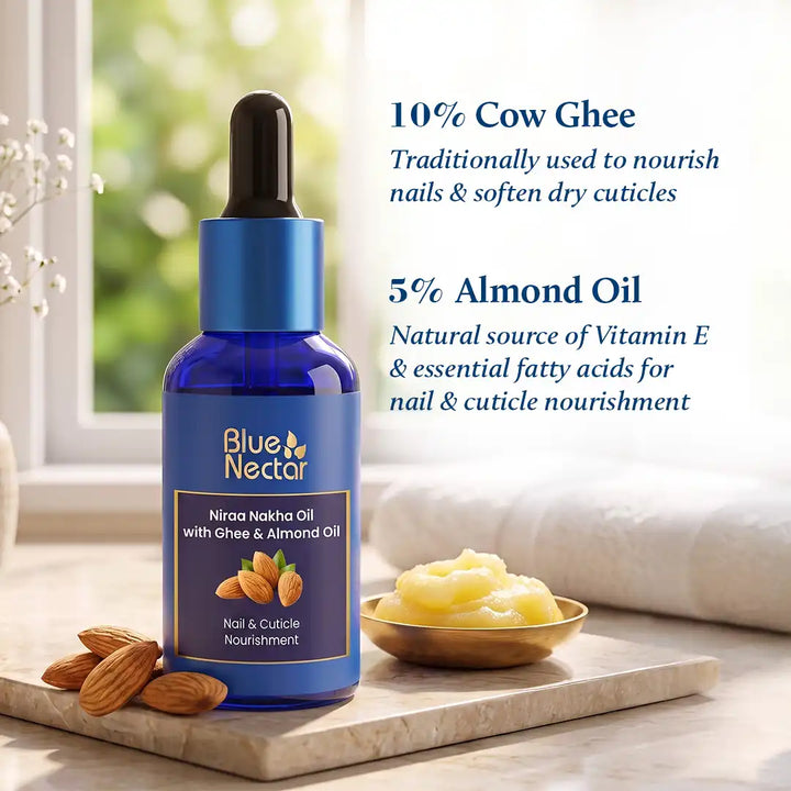 Nakha Cuticle Nail Oil | 10% Ghee & 3% Almond Oil | Nourishment