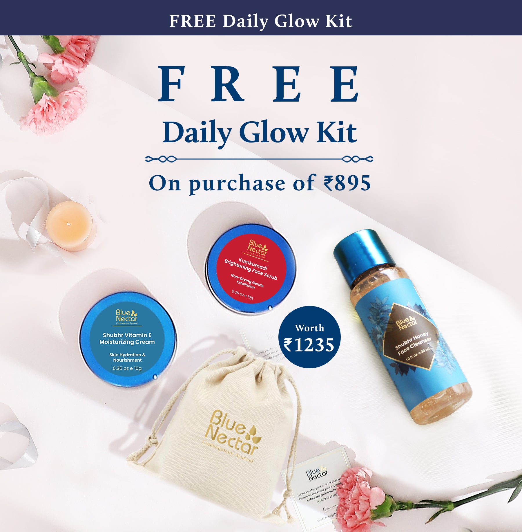 Daily Glow Kit Free on orders above Rs 895