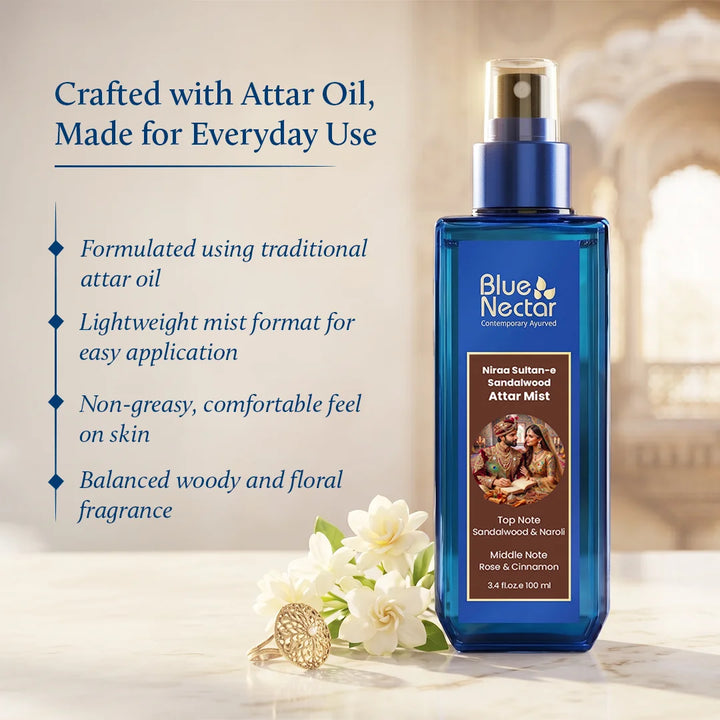Sandalwood attar mist using traditional attar