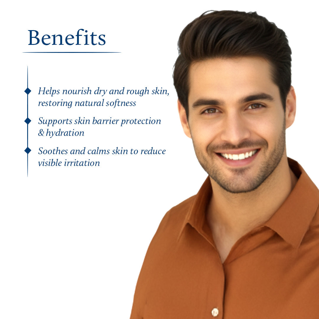 Men's Shata Dhauta Ghrita Face Cream for Glowing Skin (19 herbs, 50g)