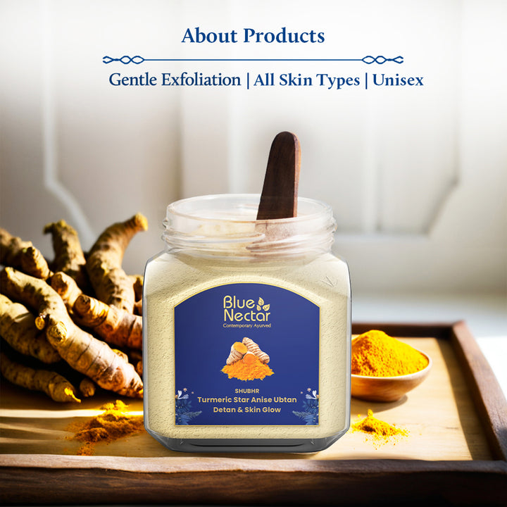 Turmeric Ubtan Powder Face Pack for Glowing Skin (9 herbs, 100gm + 15gm)