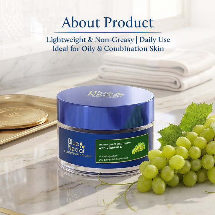 Grape seed cream with Vitamin C for women | Light weight & Non greasy