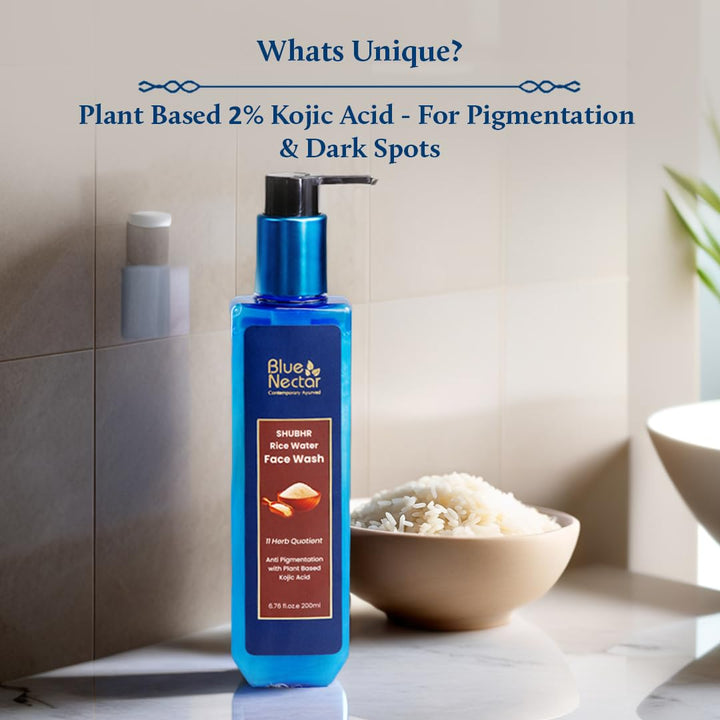 Rice water face wash with 2% kojic acid