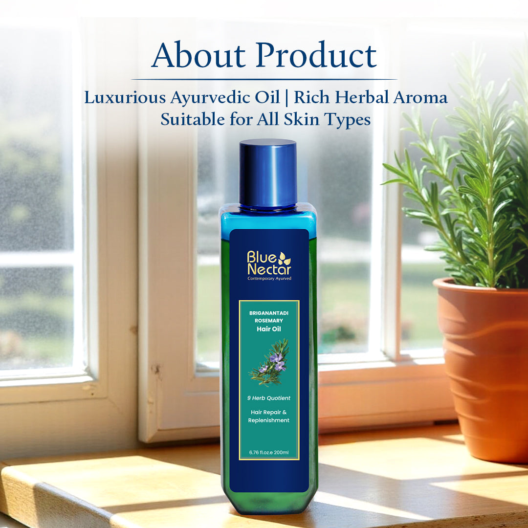 Rosemary Oil for Hair Growth and Hair Fall Control (9 Herbs)