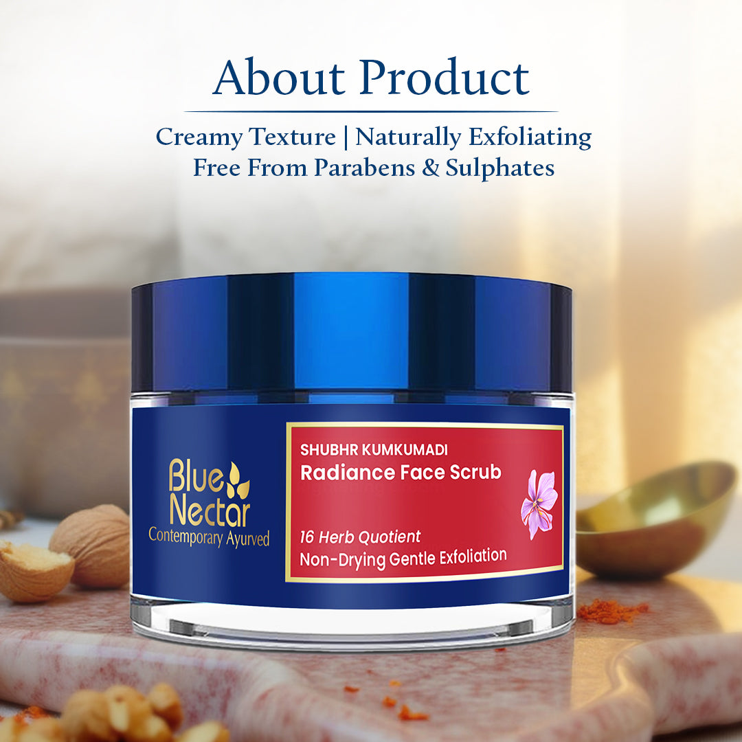 Shubhr Kumkumadi Natural Face Scrub for Glowing Skin (16 Herbs, 50g)