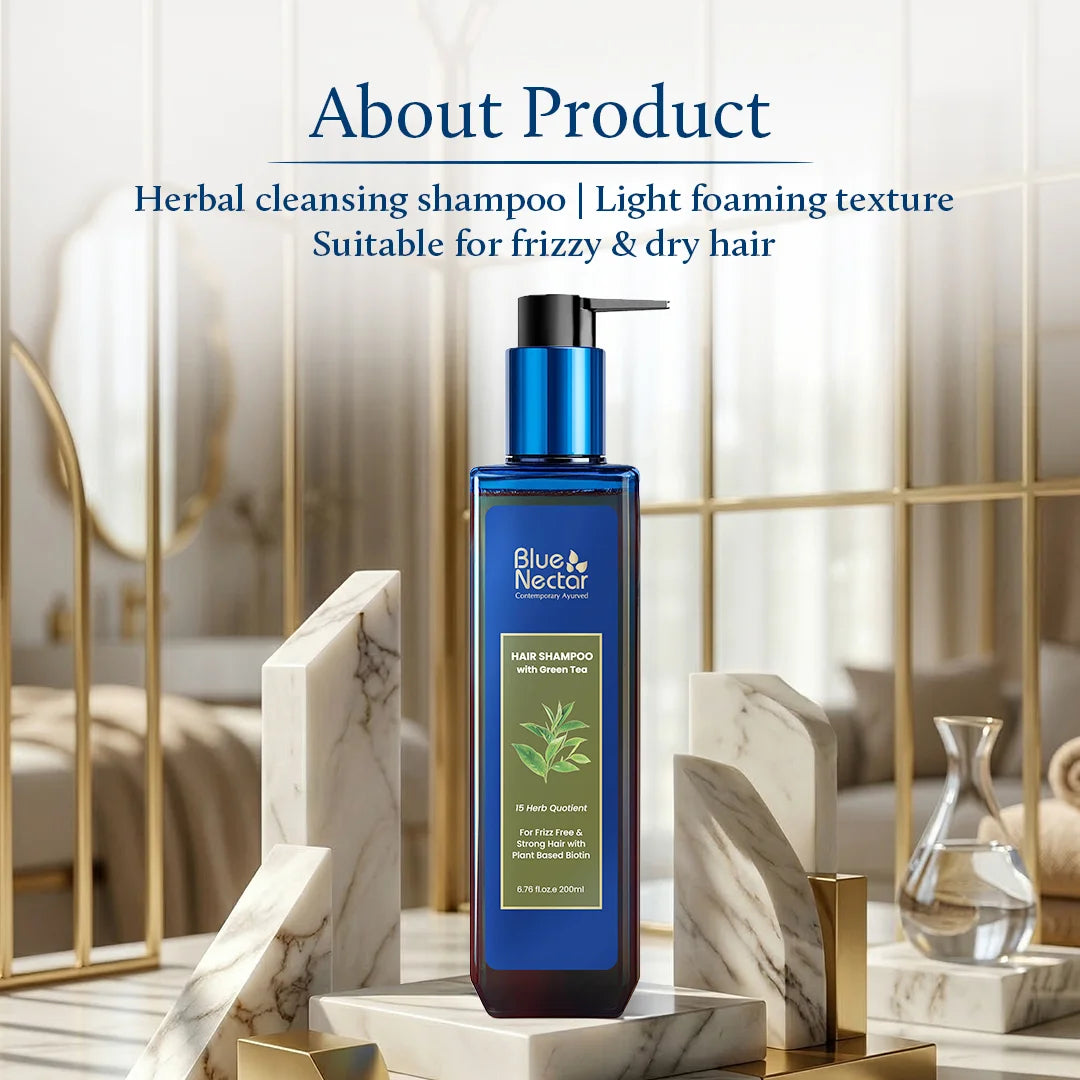 Green Tea Shampoo for Frizz Free Hair | Frizzy & Dry Hair