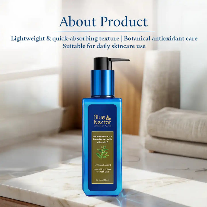 Green tea face lotion 100ml | Lightweight