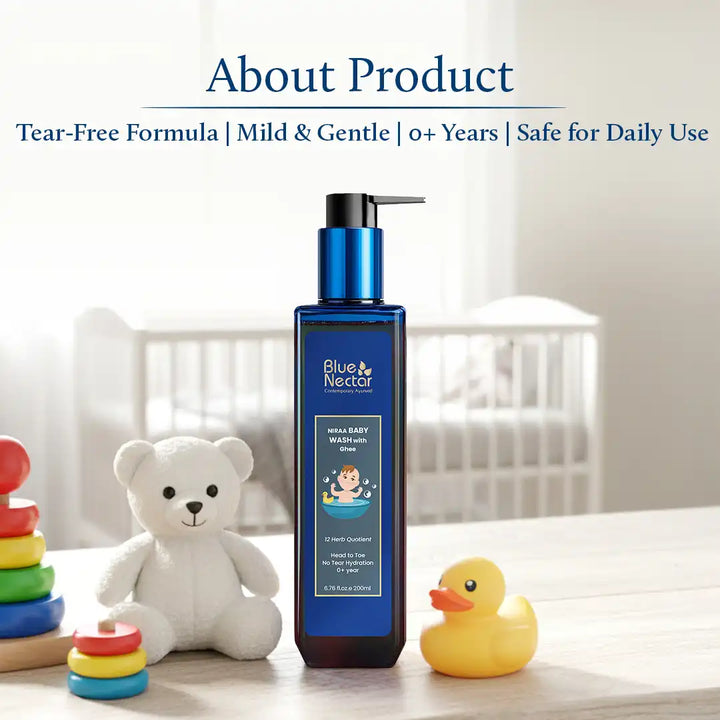 Natural baby body wash with ghee | Tea free formula