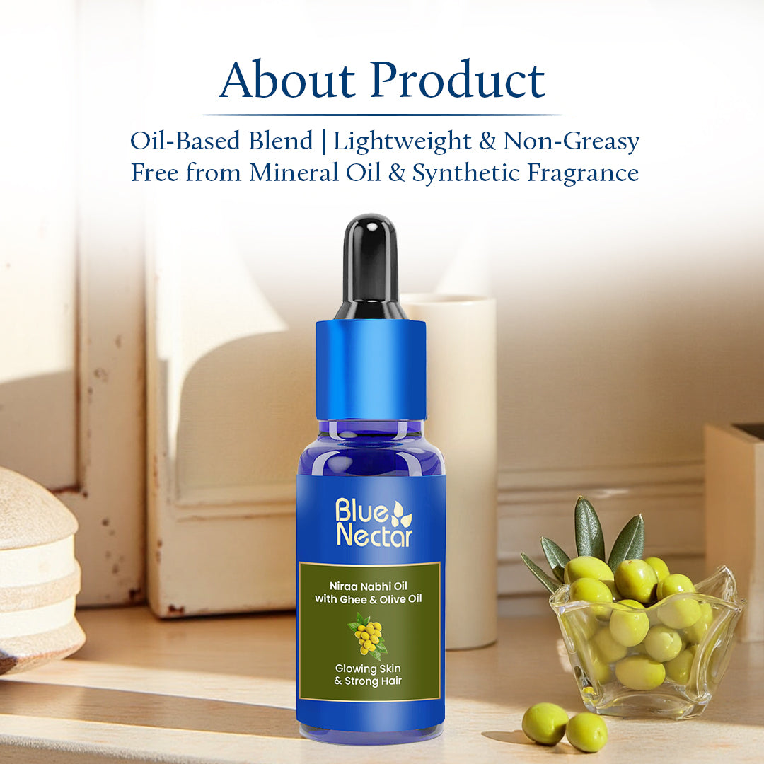 Nabhi Oil with Ghee & Olive Oil for Skin Glow & Strong Hair (22 Herbs)