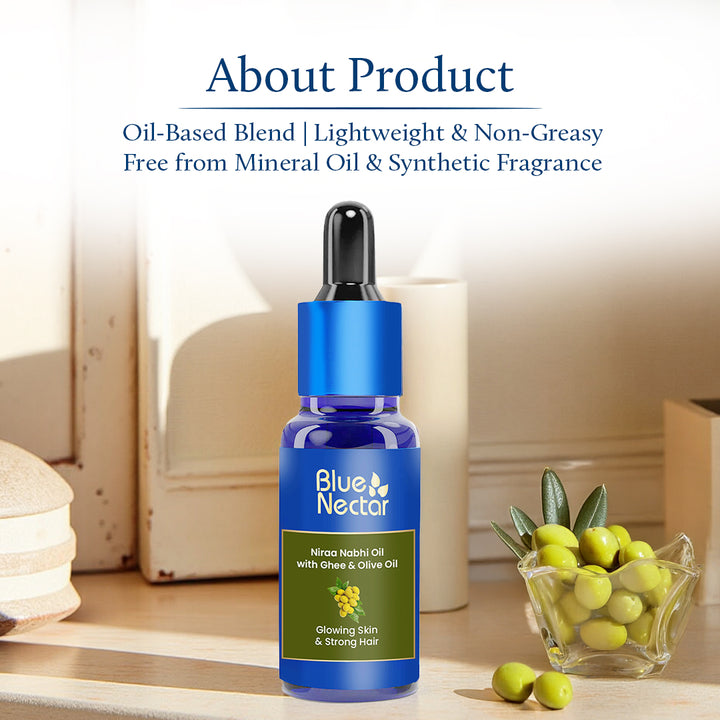 Nabhi Oil with Ghee & Olive Oil for Skin Glow & Strong Hair (22 Herbs)