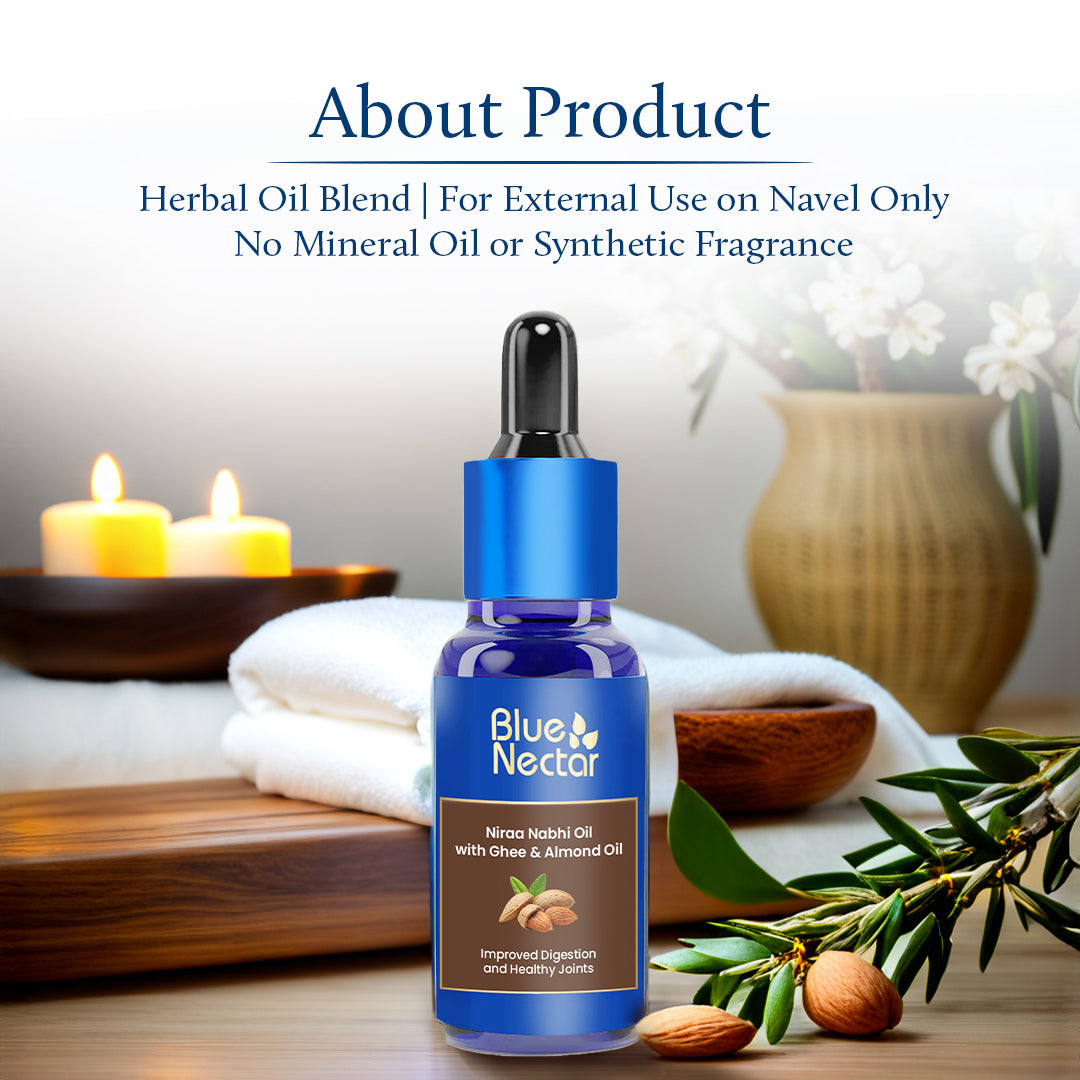 Nabhi Oil with Ghee & Almond Oil for Skin Glow, Improved Digestion & Healthy Joints (22 Herbs)