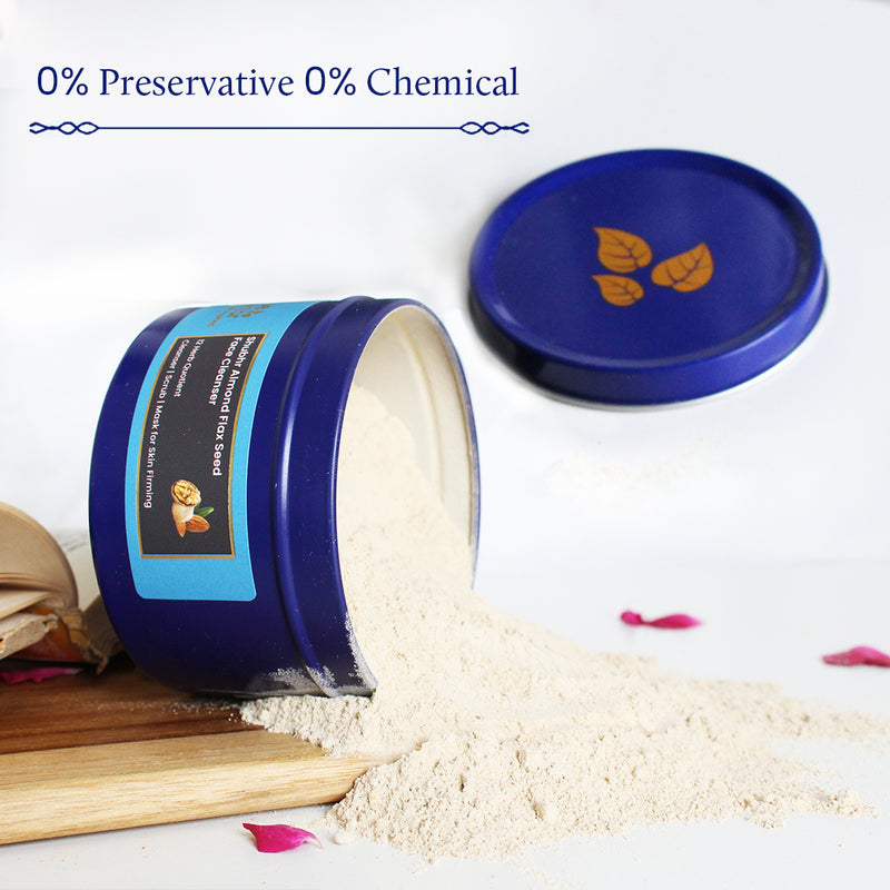 Shubhr Almond & Flax Seed Powder Face Cleanser for Skin Firming