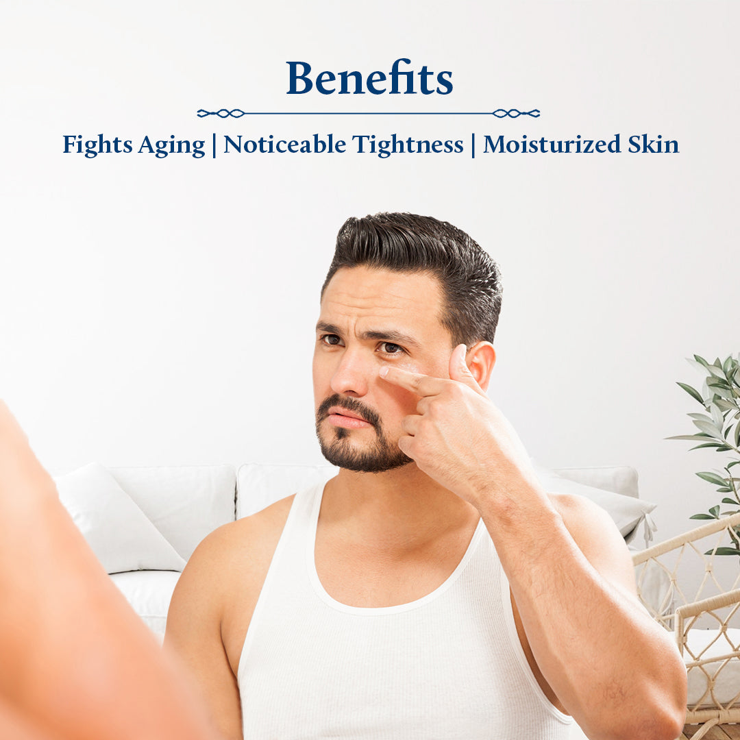 Shubhr Men's Saffron & Sandalwood Anti Ageing Face Cream  for Collagen Boost And Deep Moisturization (14 Herbs, 50g)