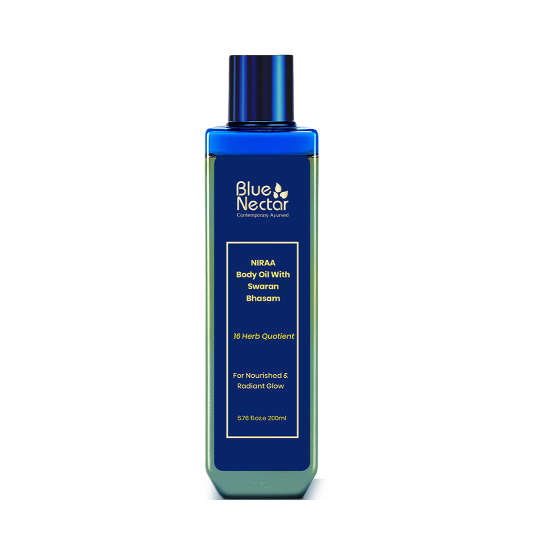 Gold Shimmer Body Oil with Swarna Bhasma for Glowing Skin (16 herbs)