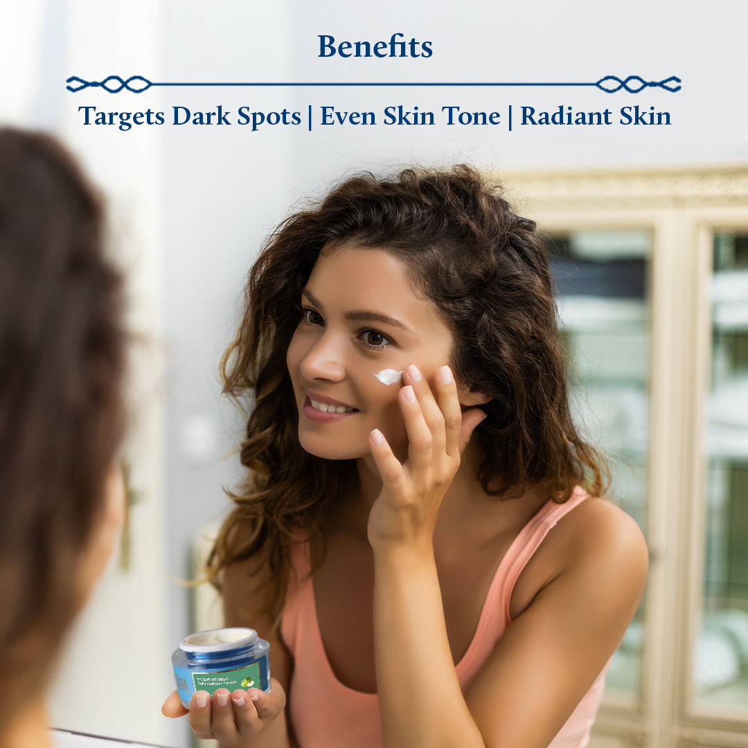 Shubhr Women's Vitamin C Face Cream for Skin Brightening & Radiance Boost (13 herbs, 50g)
