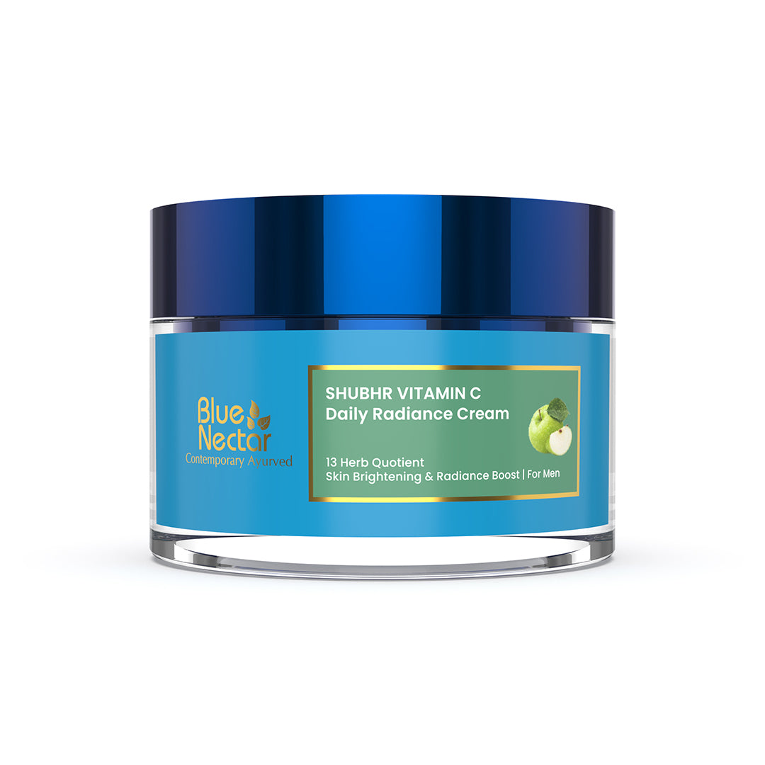 Shubhr Men's Vitamin C Face Cream for Skin Brightening & Radiance Boost (15 herbs, 50g)