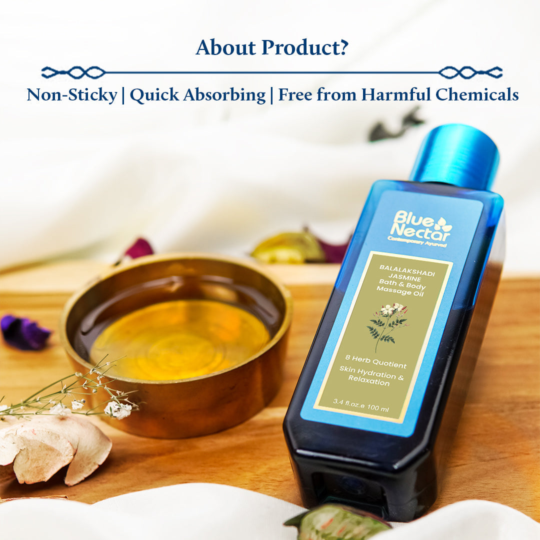 Non sticky and quick absorbing bath and body oil