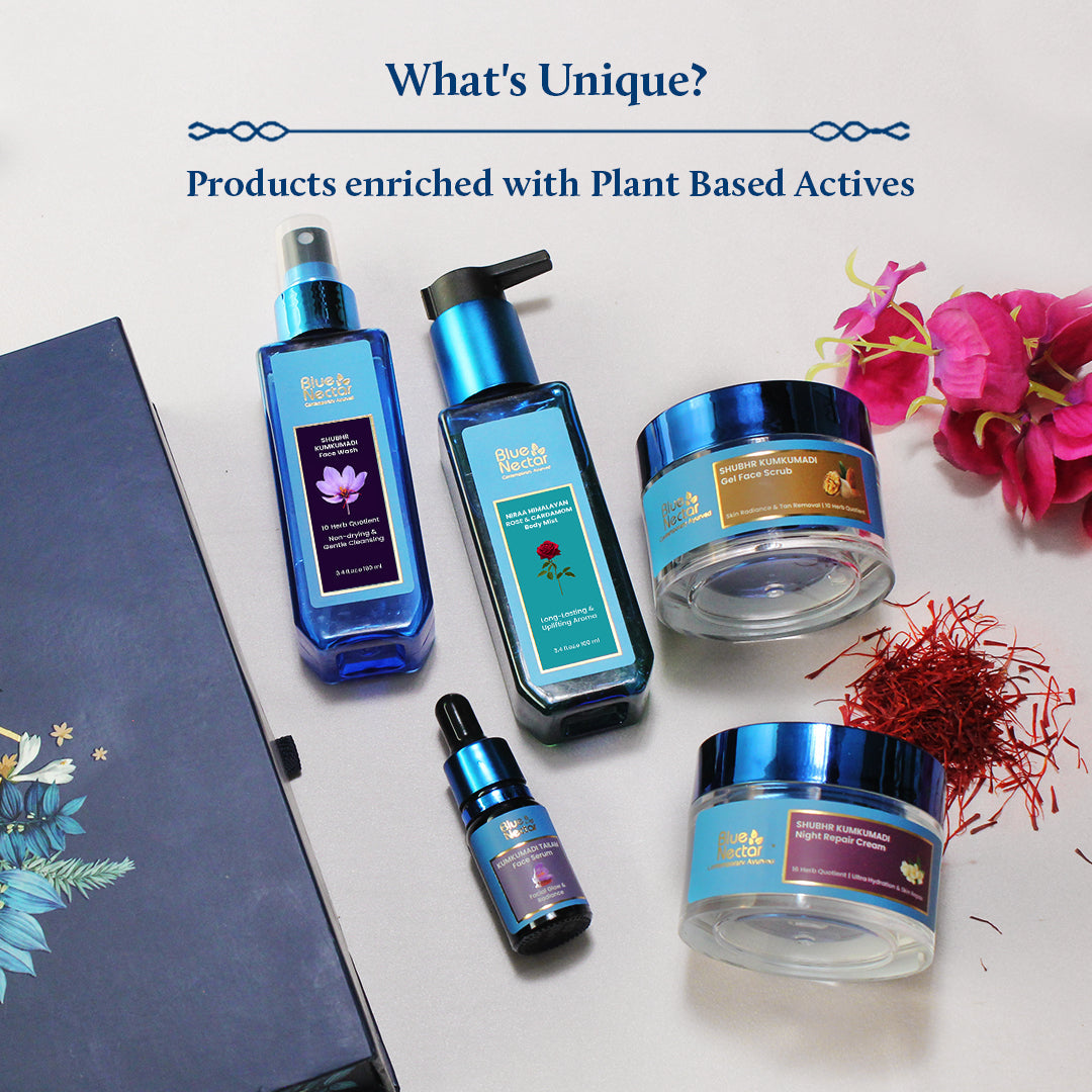Kumkumadi Care with Love Gift Set – Blue Nectar