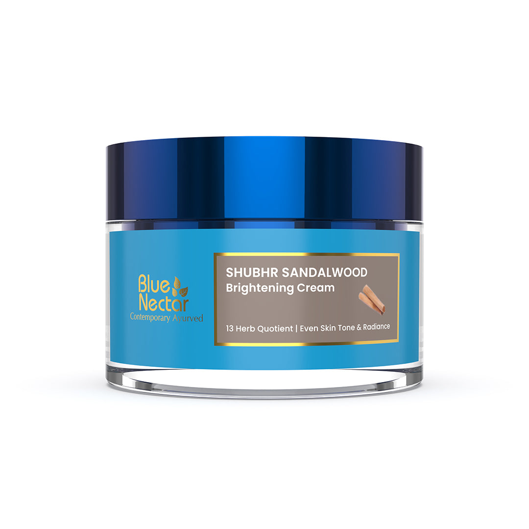 Shubhr Women's Sandalwood Face Cream for Even Skin Tone and Skin Brightening (13 herbs, 50g)