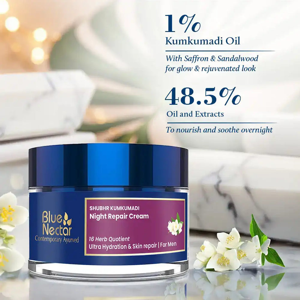 Kumkumadi Night Cream for Men | 1% Kumkumadi oil