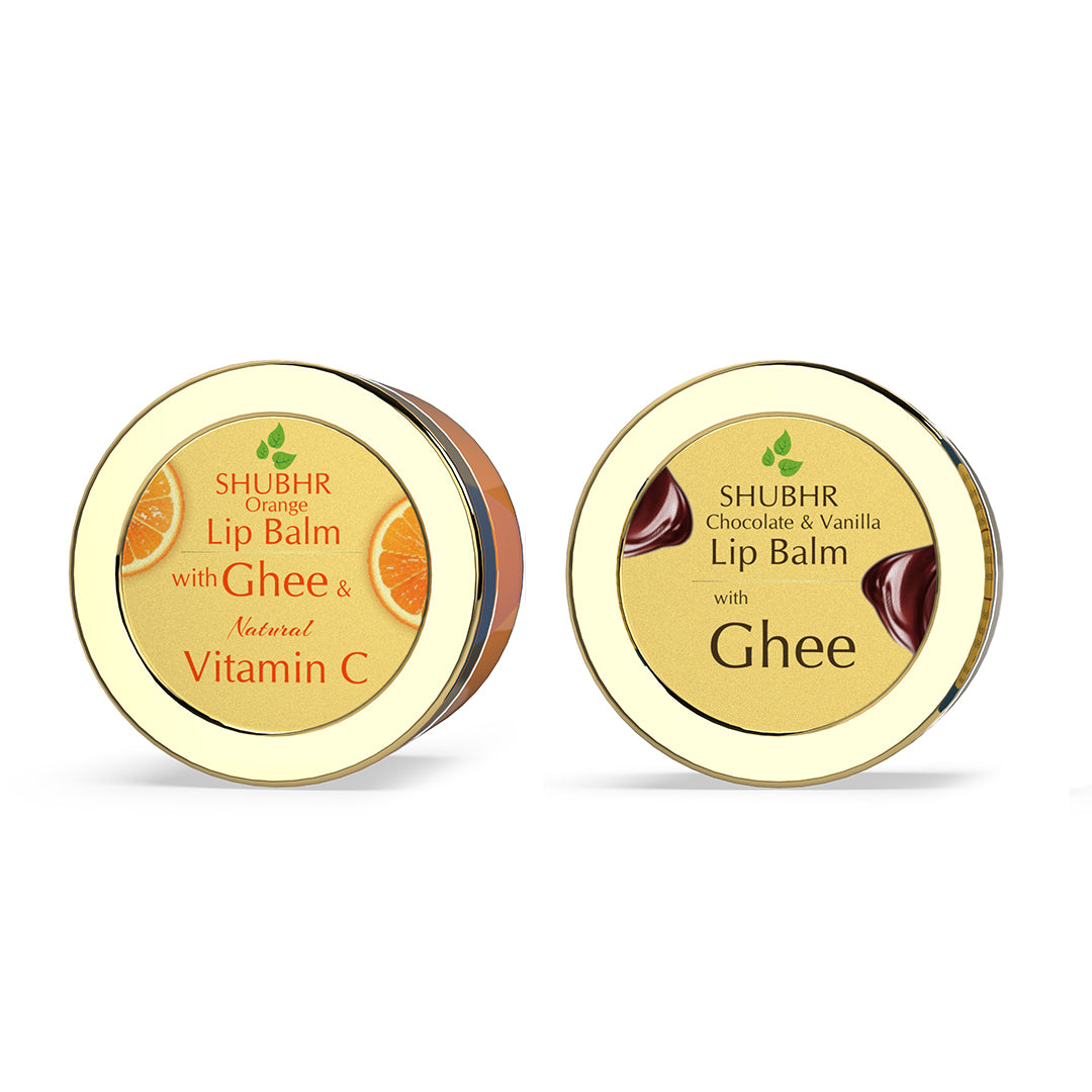 Natural Lip Balm with Ghee for Dry Chapped Lips Blue Nectar