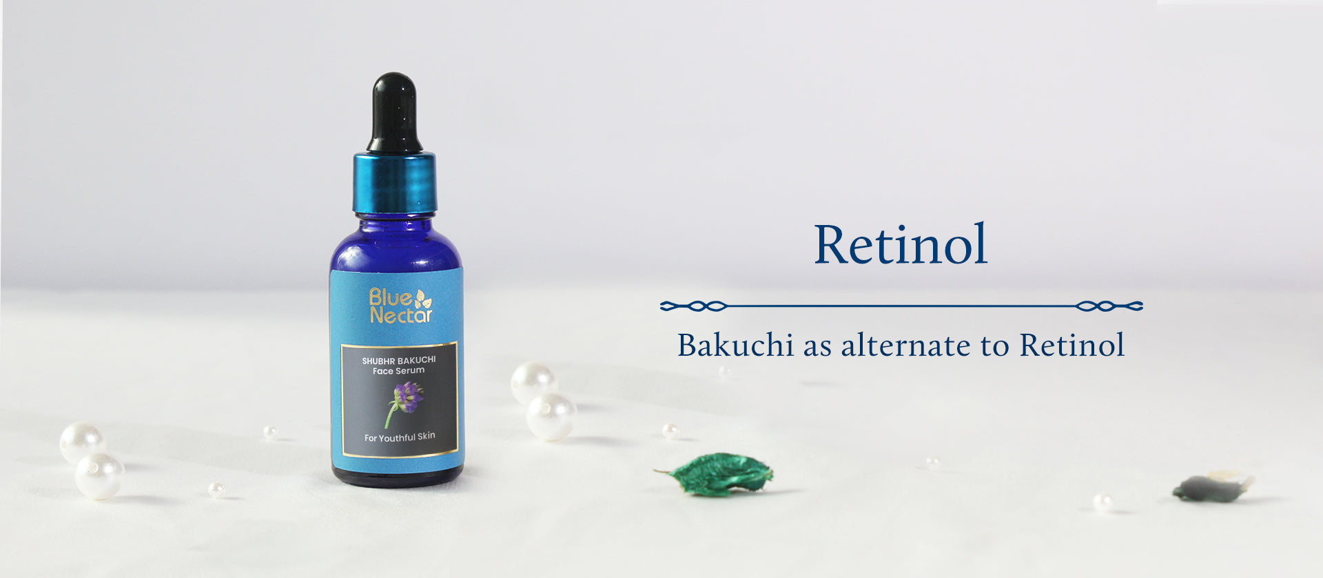Anti aging face serum with retinol.