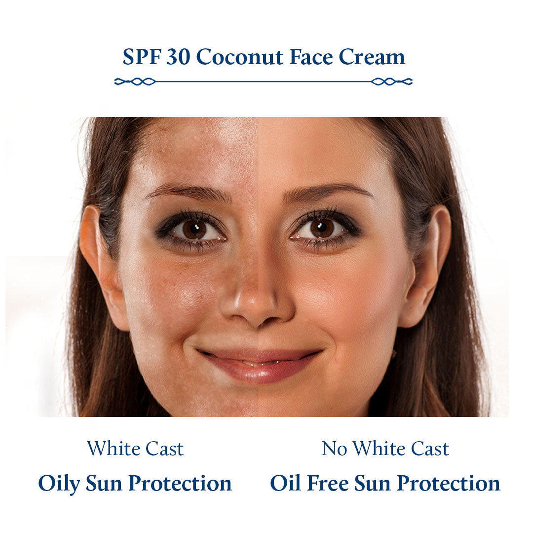 Shubhr Women's Coconut Sunscreen SPF 30 Face Cream For Sun Protection & Skin Brightening (16 Herbs, 50g)