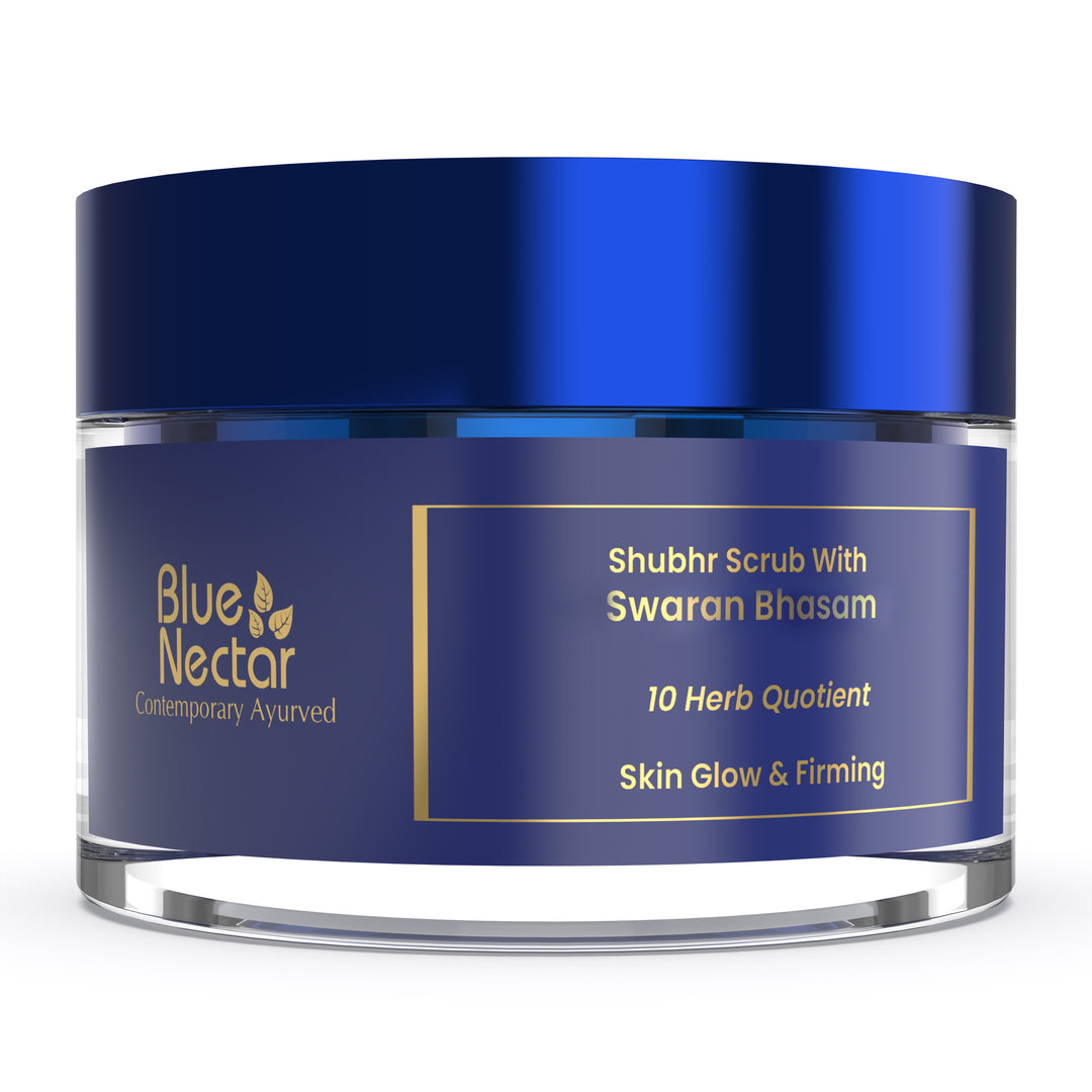 Gold Face Scrub for Glowing Skin with Walnut & Kumkumadi (12 herbs, 50g)